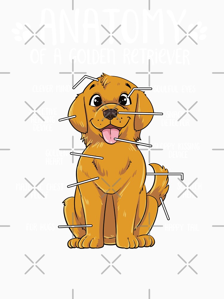 Funny Golden Retriever Anatomy Dog Owner Dog Lover by lanynx design