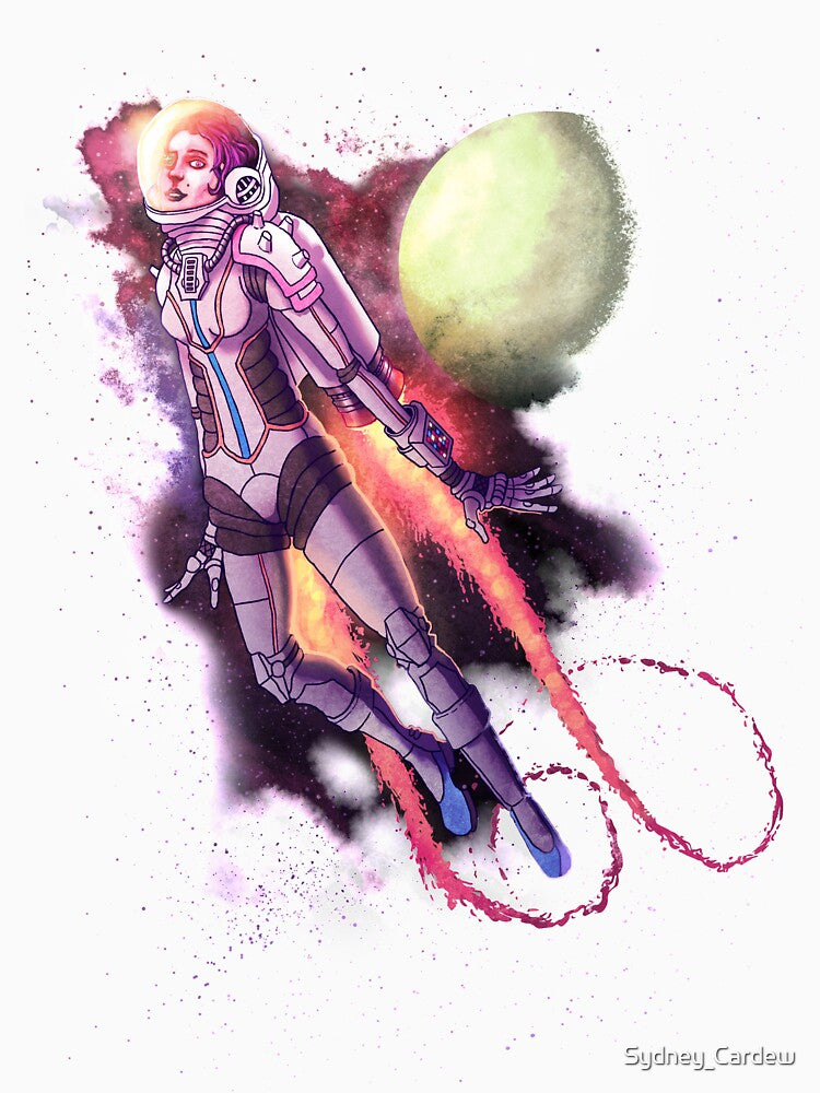 Space Girl - Sci-fi t-shirt etc. by Sydney_Cardew