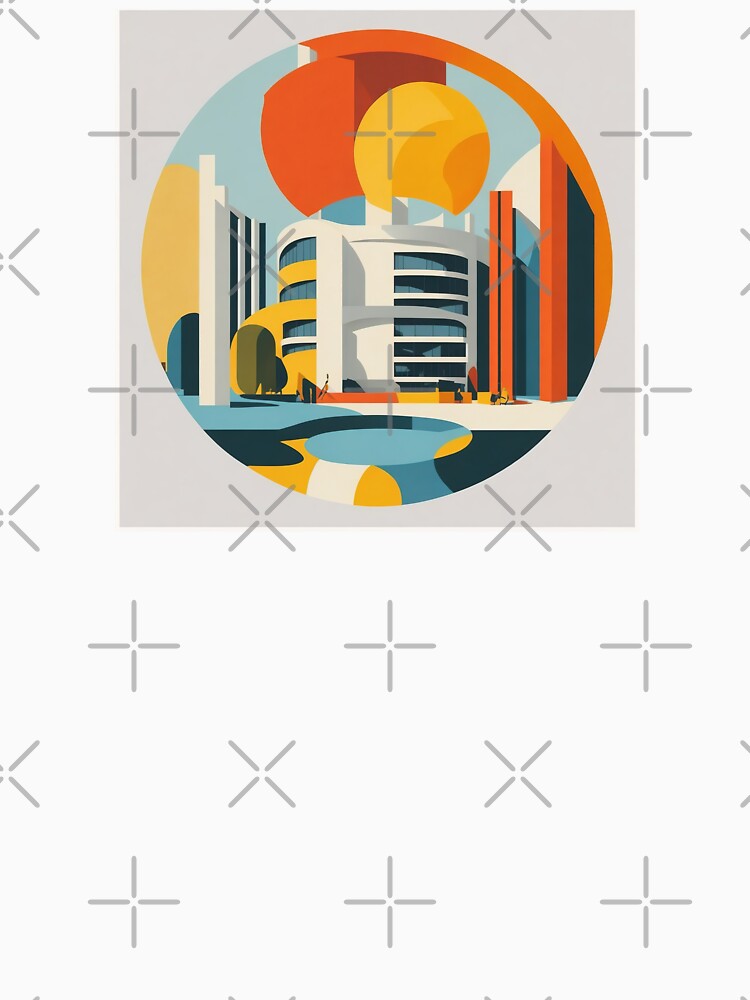 Building with pool | geometric buildings by Phoenix-Textile