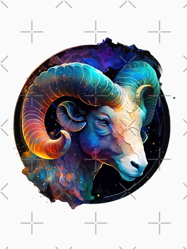 Aries Zodiac Sign | Mystical Fire Ram Astrology Fantasy Art by DigiArt8Design