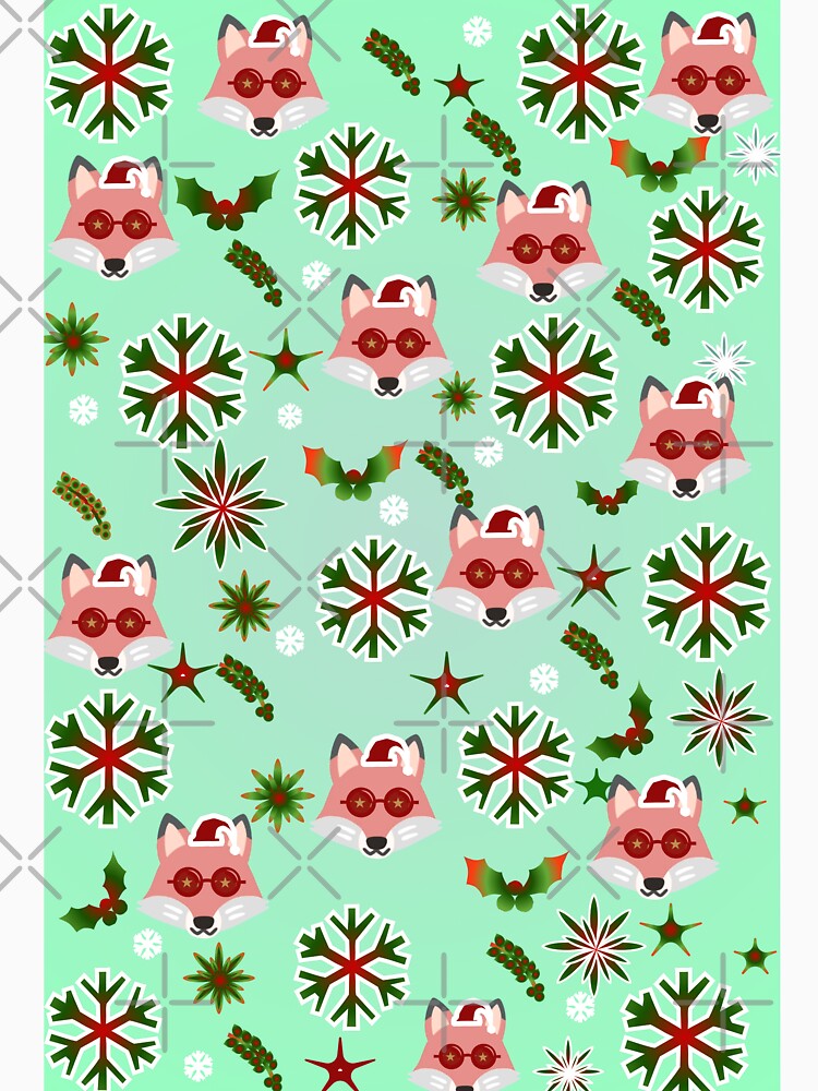 Cute Christmas Fox Pattern – Festive Holiday Animal Design by HopeAndHustle