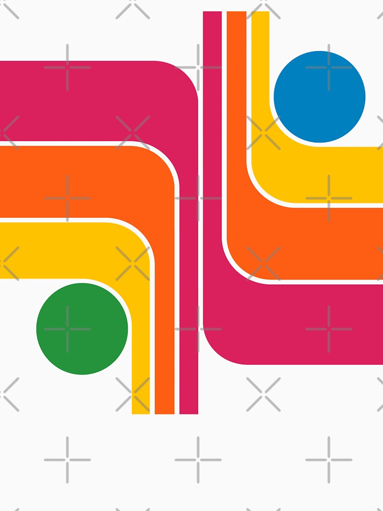 MCM 1970s Retro Style Geometric Design by tonymagnerart