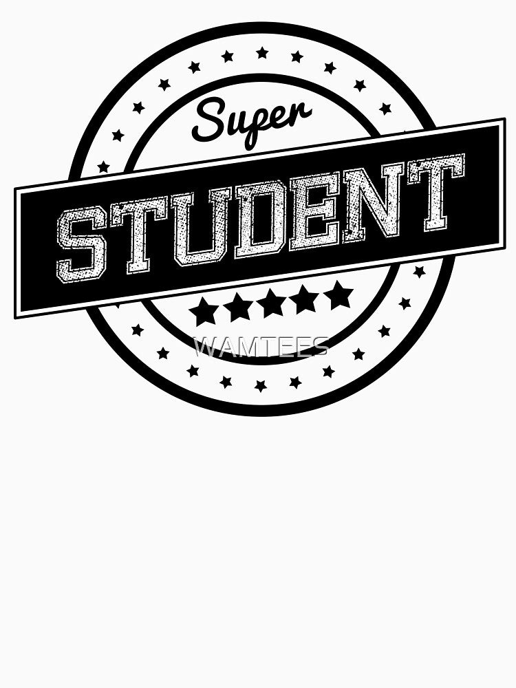 Super Student Badge Stamp Vintage by WAMTEES