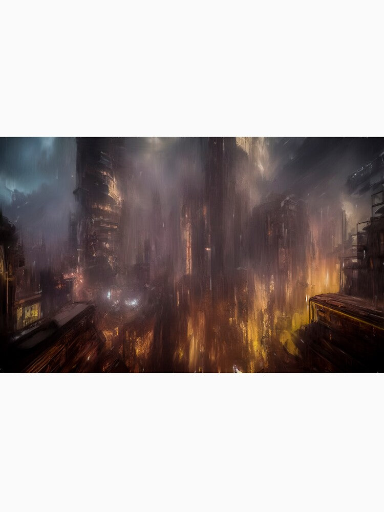 Cyber City Landscape by Adrian I Barnett
