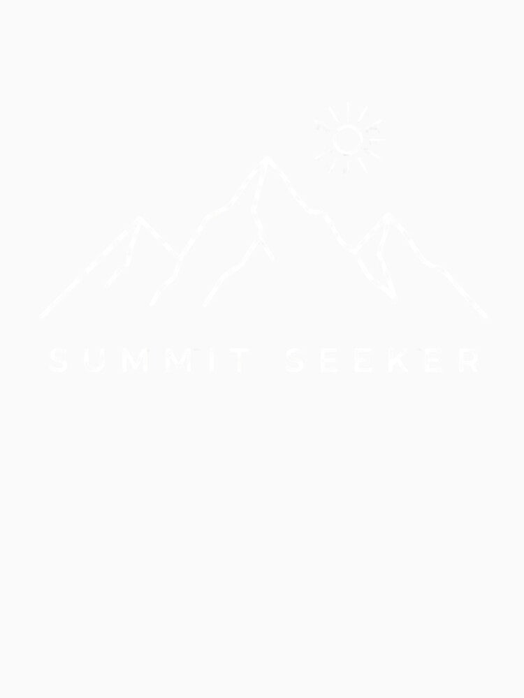 Summit Seeker — Minimalist Mountain Line Art Hiking Shirt — Outdoor Gift For Hikers by Raven Studios
