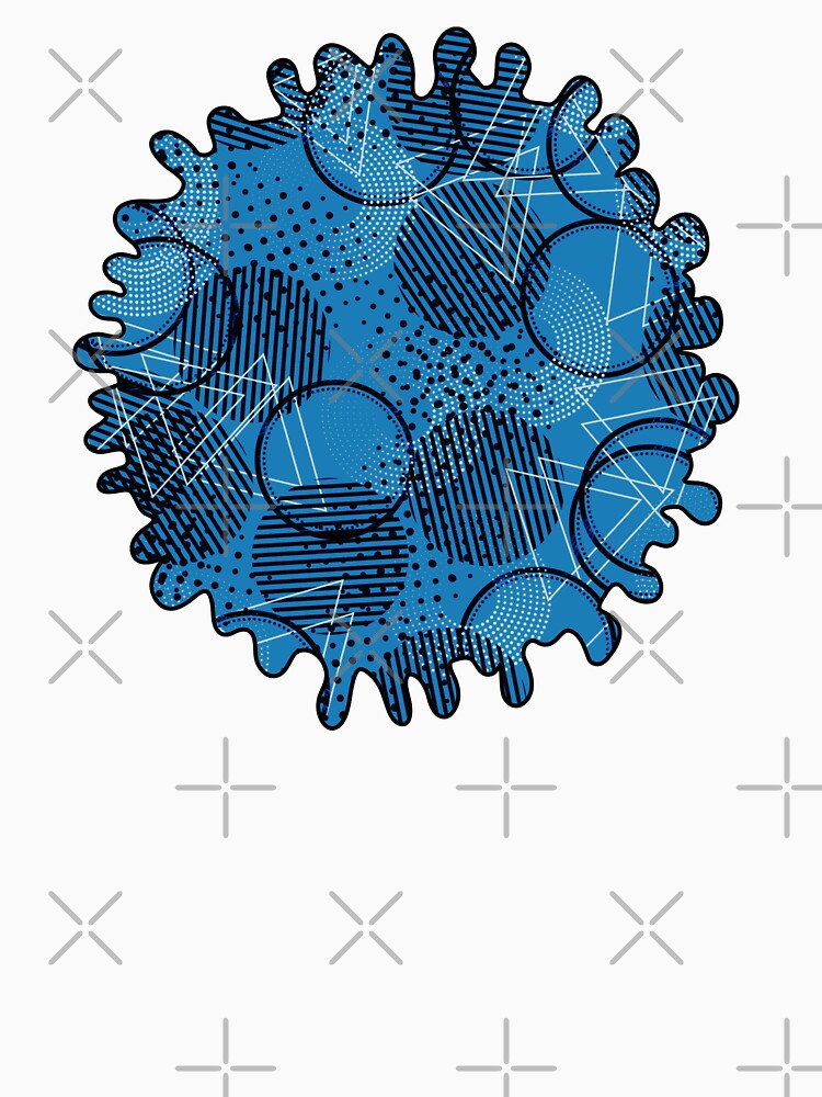 White and Black Retro Rhythms with Blue Background by atroffire
