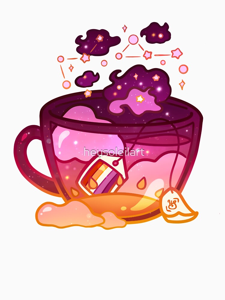 Pride Flag Teacup - Sunset Lesbian by heysoleilart