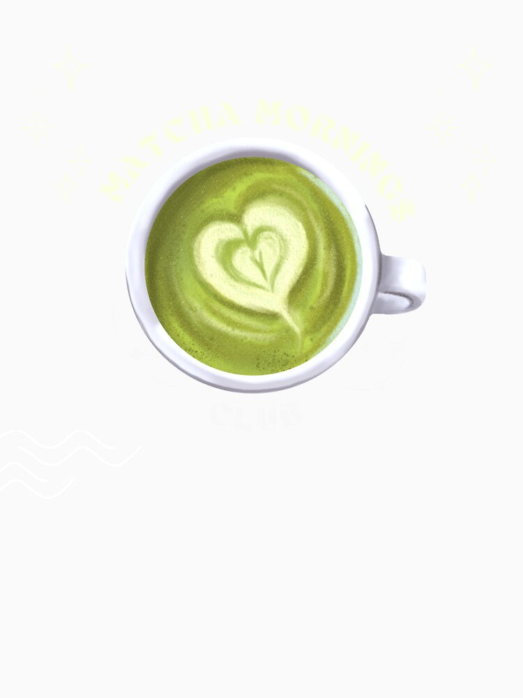 Matcha Mornings Club – Aesthetic Matcha Latte Design by aFewDesigns