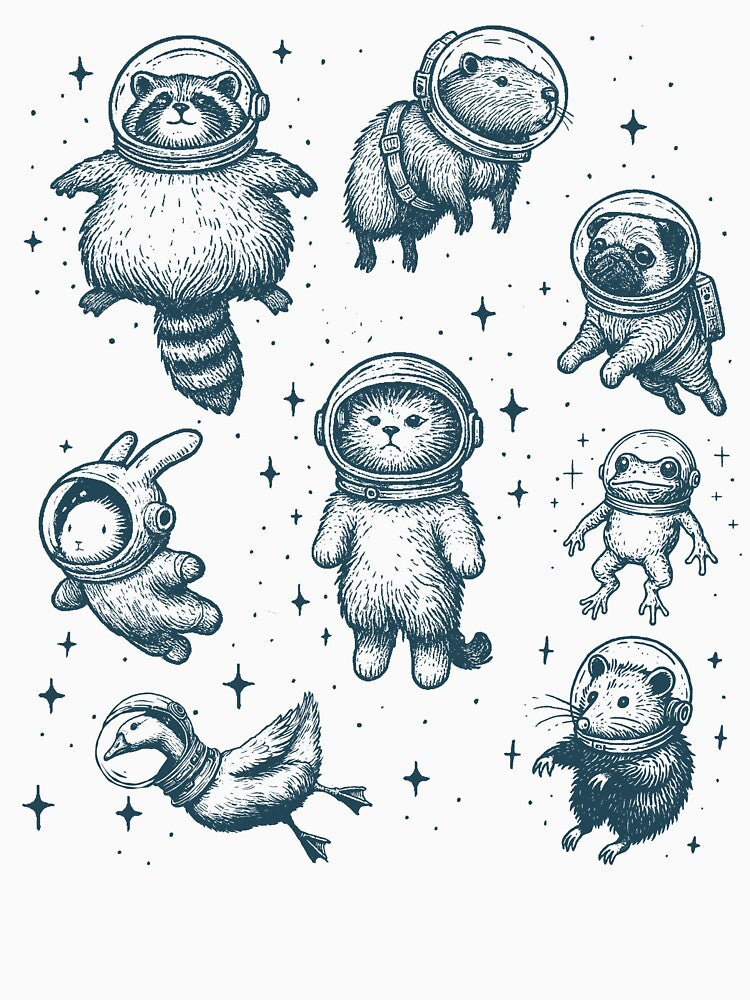 Funny Cat Meme Animals In Space by RebeccaLittlee