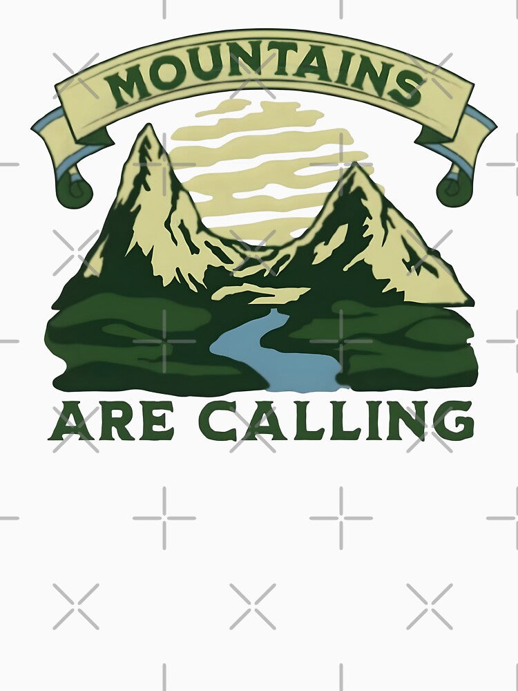 Mountains ar calling, funny and cool nature lover by Merchattack