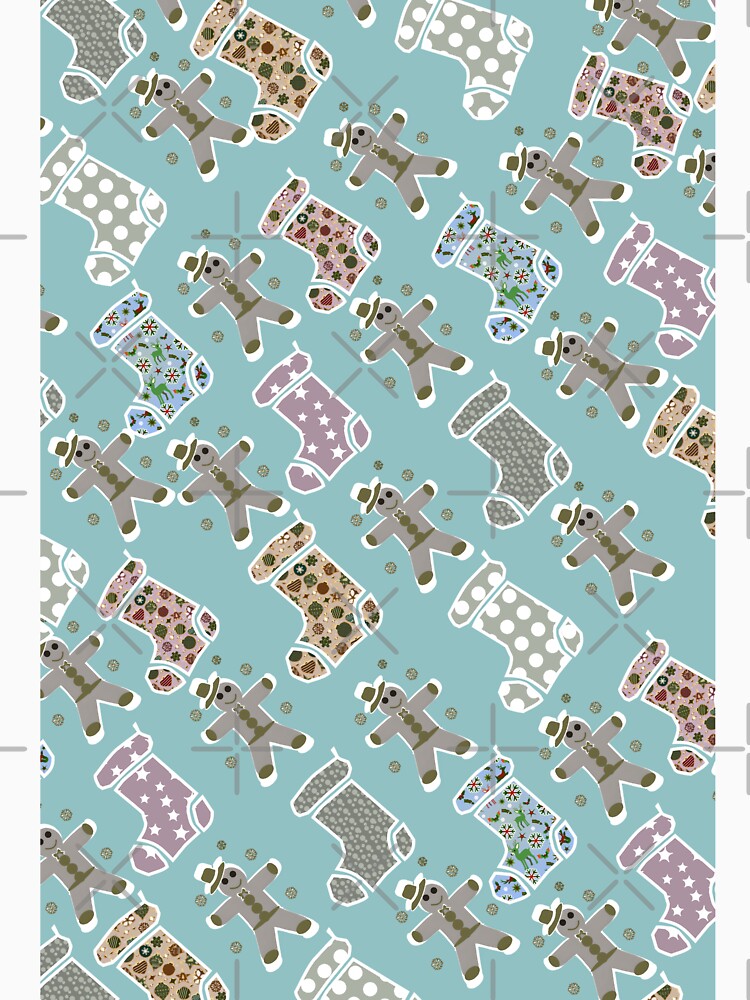 Pastel Holiday Stockings Seamless Design by HopeAndHustle