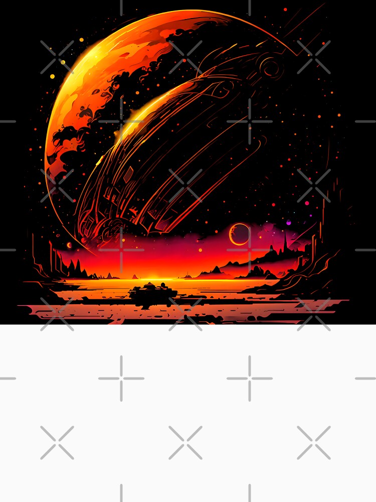 Futuristic Red Fantasy Landscape by ByteyCreatives