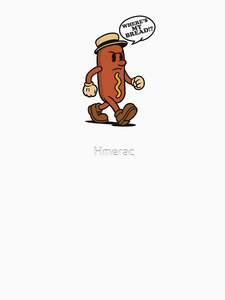 Retro-Style Serious Hot Dog Mascot – The Walking Icon of Flavor by KozbiDesign