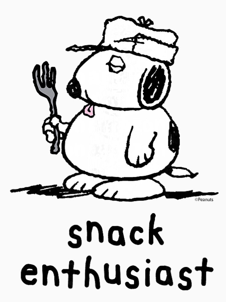 Peanuts Snack Enthusiast Funny Chubby Dog Foodie by AmareAlfr