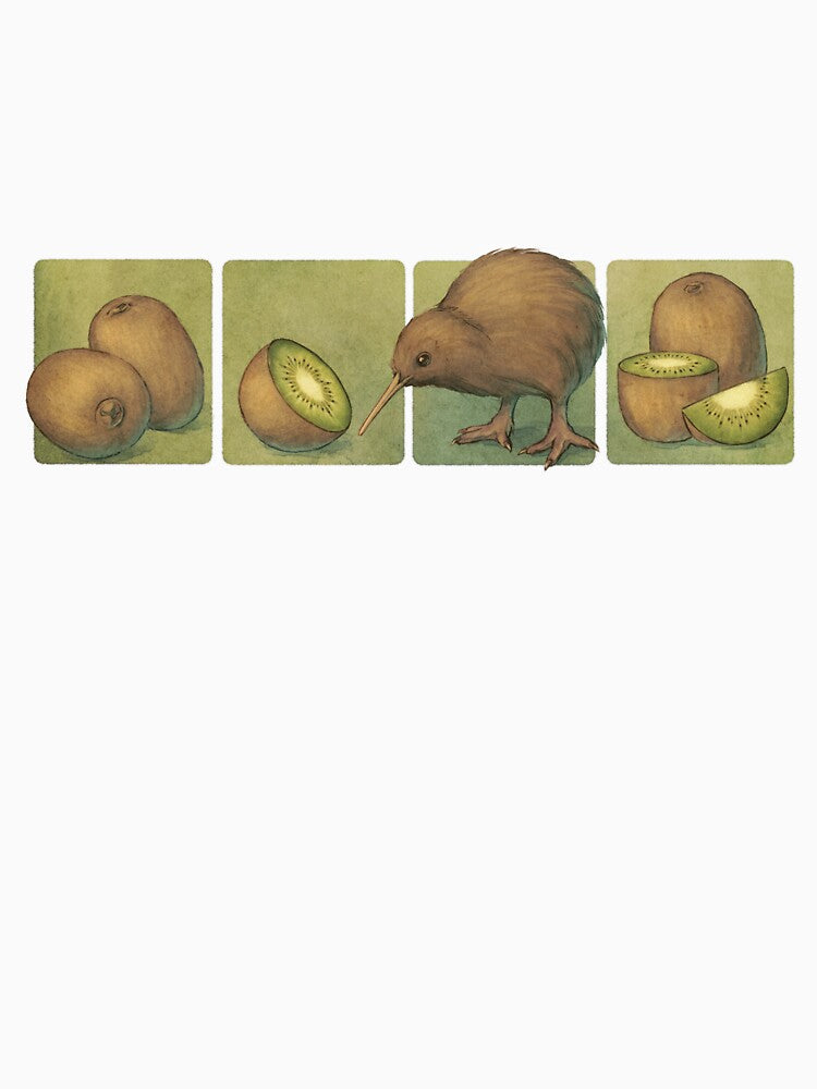 Among Us: Kiwi Bird and Kiwi Fruit by Mazarineart