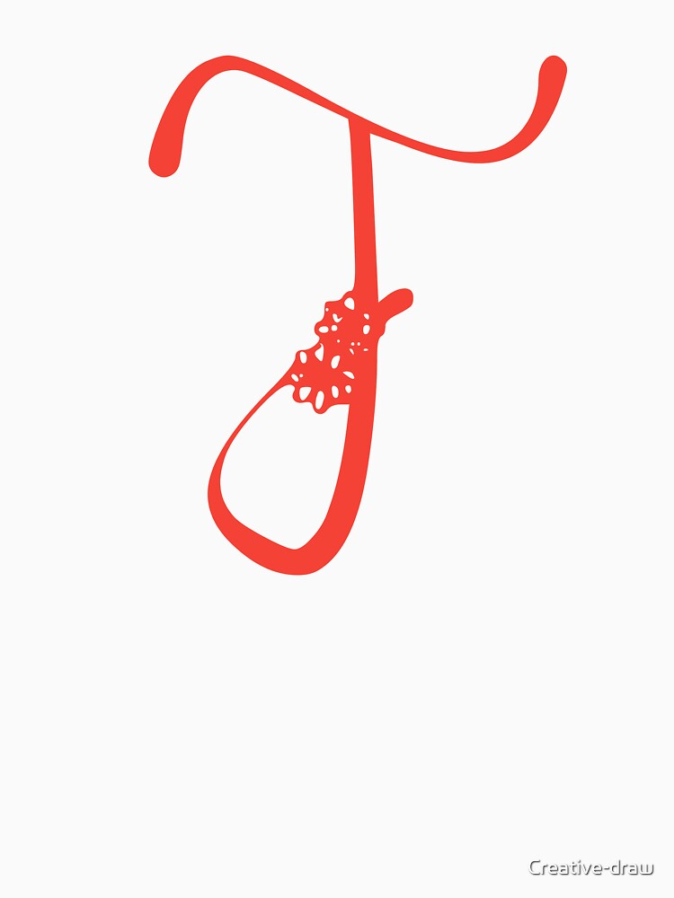 Floral Initial monogram J by Creative-draw