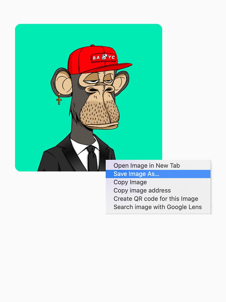 Right Click Save NFT - Funny NFT Meme by nft-millionaire