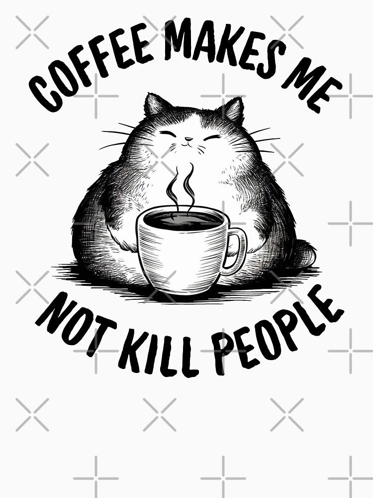Cat Coffee addict by shellle in the ocean