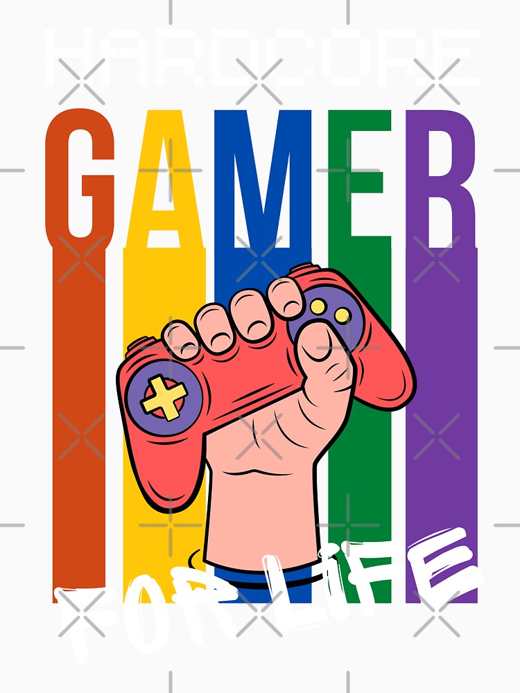 Hardcore Gamer For Life Video Gamer Geek by NNDraw