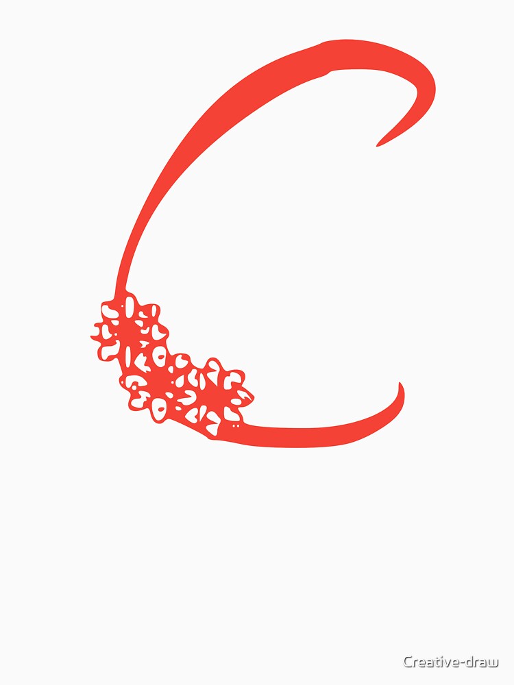 Floral Initial monogram C by Creative-draw