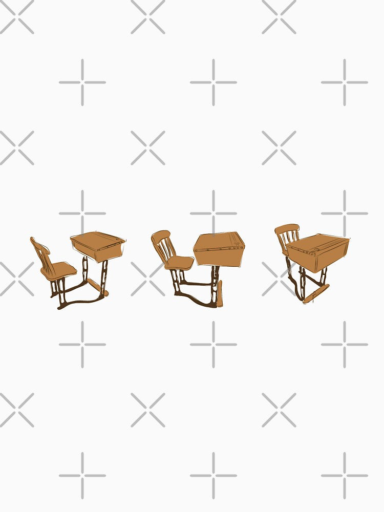 Antique old school desks by vixfx