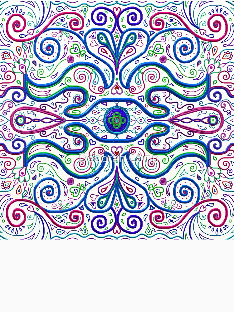Psychedelic Eye Linear Symmetry Pattern by Deborah Camp