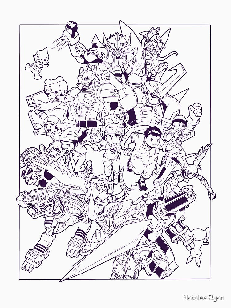 Digimon Frontier Tee by Natalee Ryan