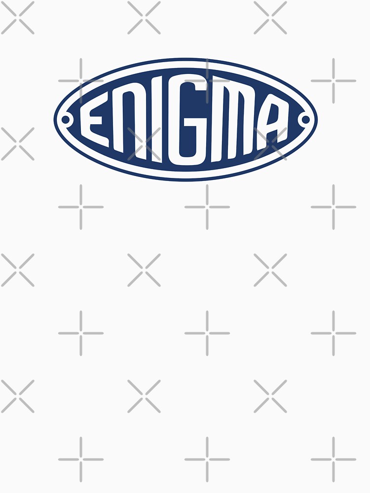Enigma Cryptography Machine Logo Blue by adidabu