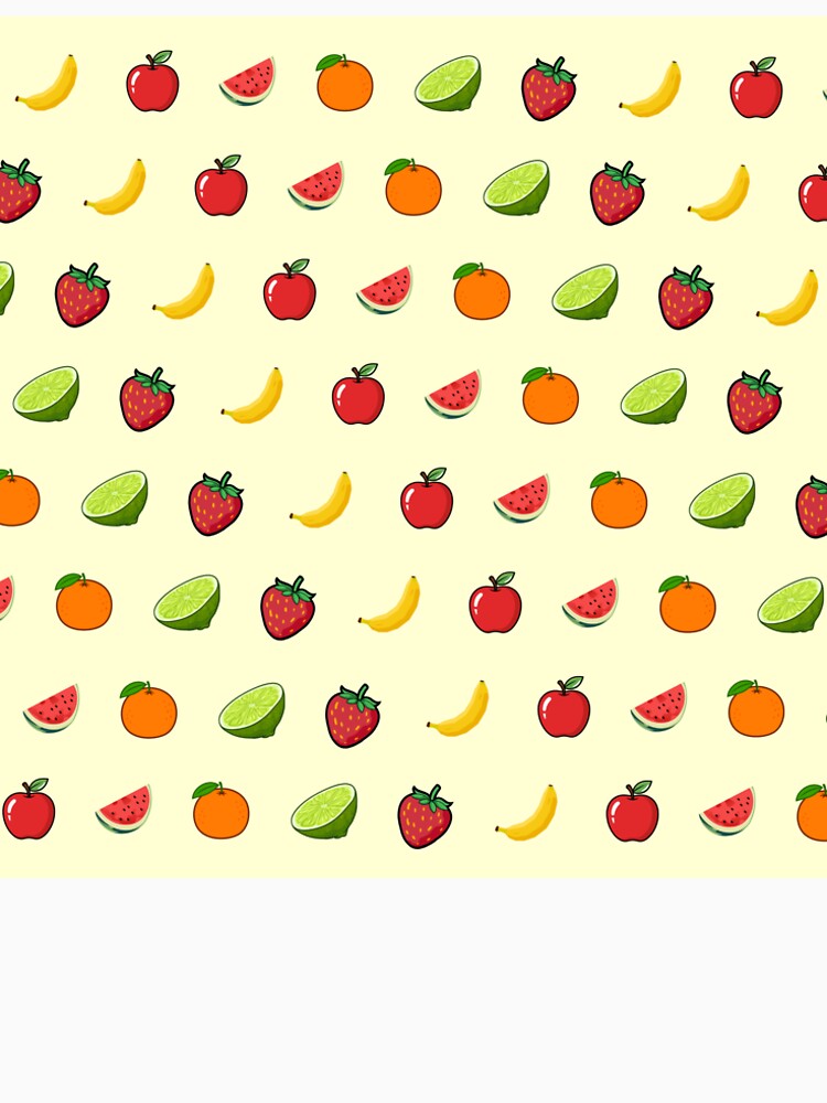 Cute Retro Fruit Pattern Aesthetic by POD Art Studio