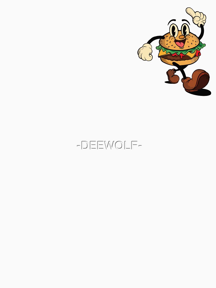 Retro Cartoon Burger Mascot Art by -DEEWOLF-