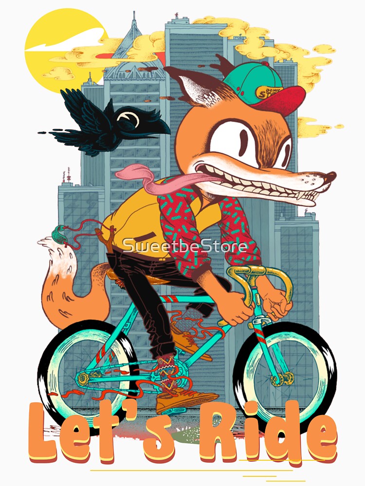 Funny Fox Cycling Bicycling Gift by SweetbeStore