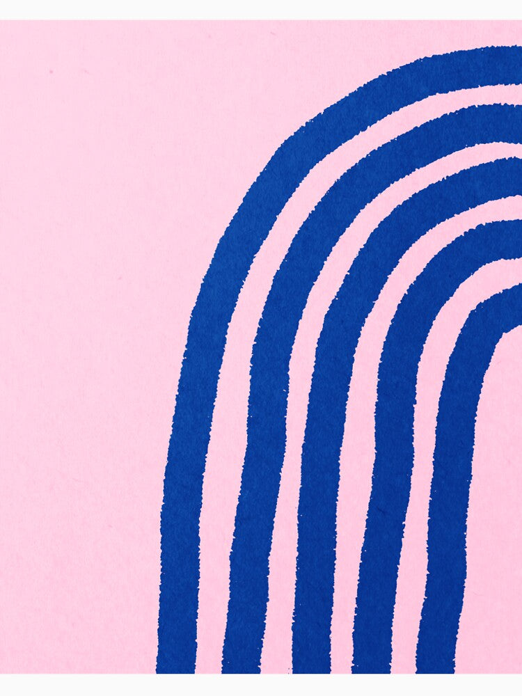 Blue lines, Abstract pattern, Mid century abstract art by juliaemelian