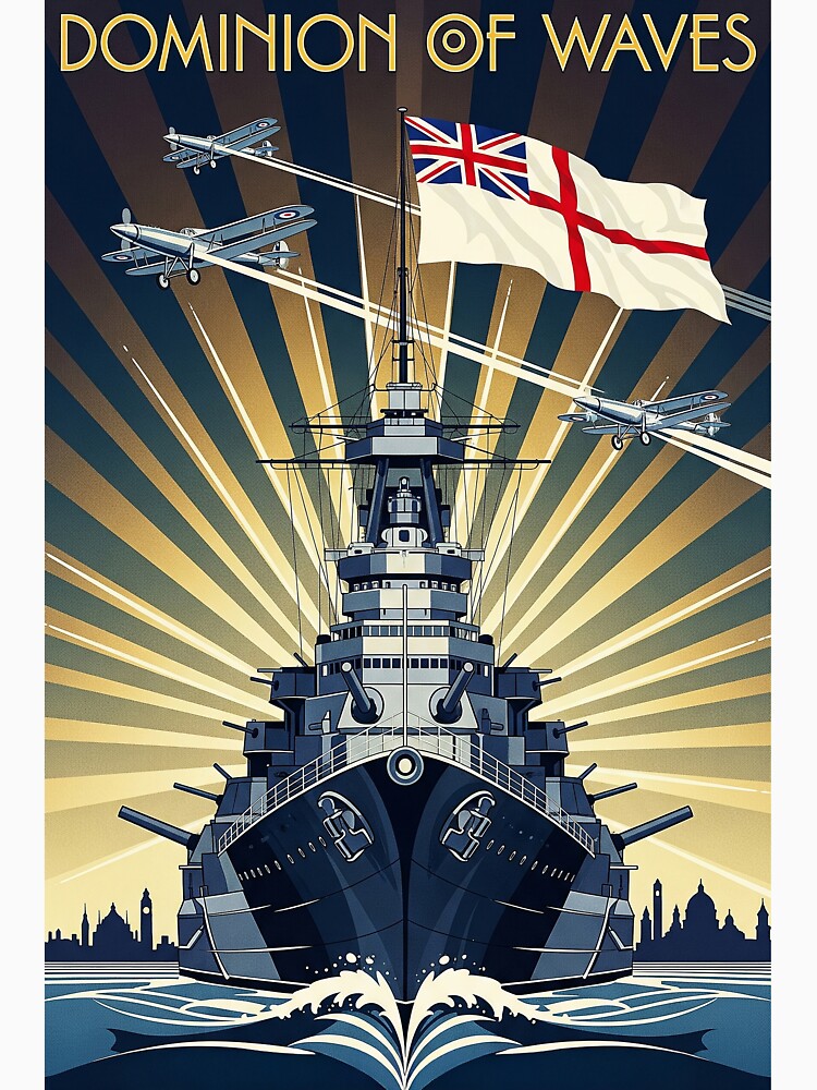 Royal Navy Art Deco Poster by Skyframe Aviation