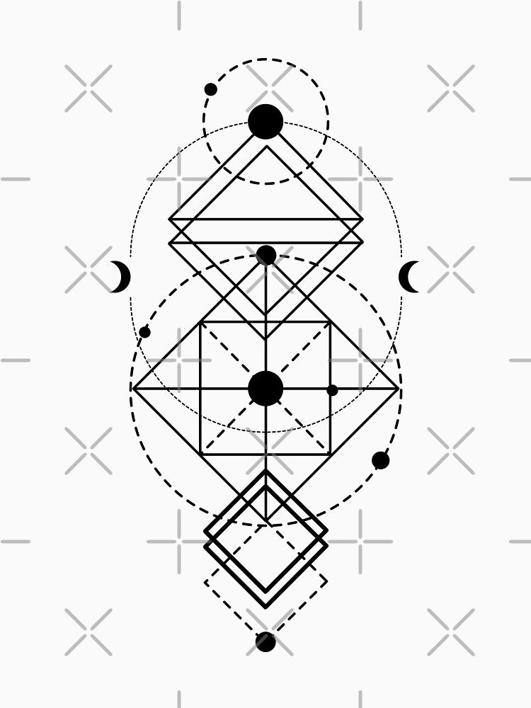 Geometric Symbol Perfect Symmetry with Moons and Diamonds by AlwaysGrowing