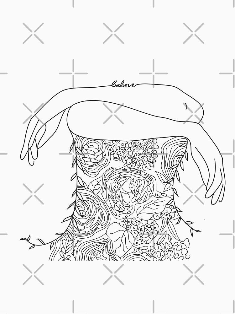Soul Window Floral Line Art by wallflowerbee