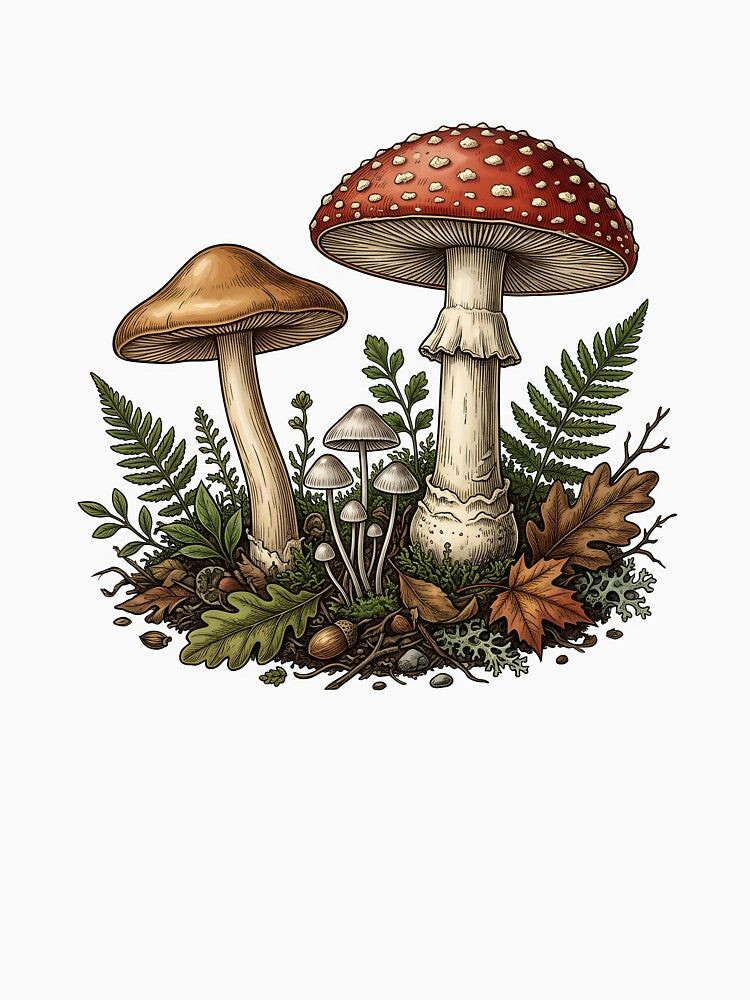 Forest Mushroom Trio by Byte-shirt