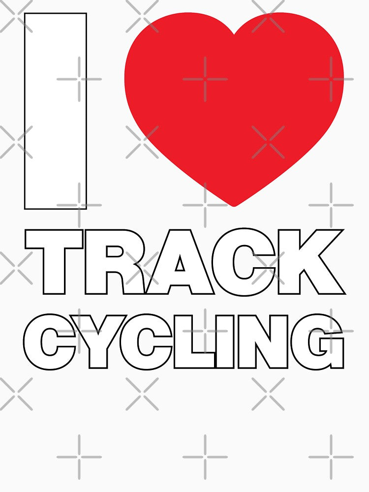 I Love Track Cycling Red Heart by Thestarrysky
