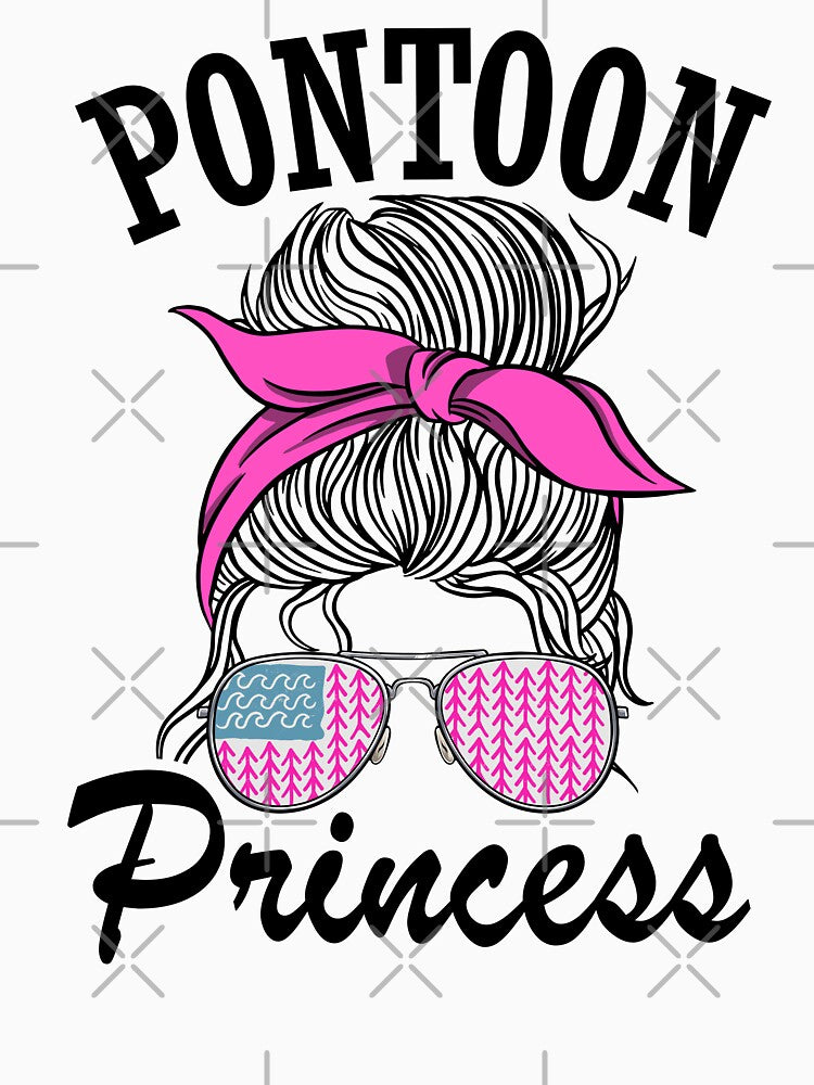 Pontoon Princess Mom Funny Lake Life by Stronzi