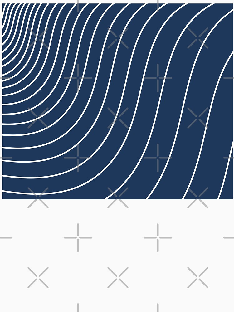 Mid century modern wave in blue by CherieTree