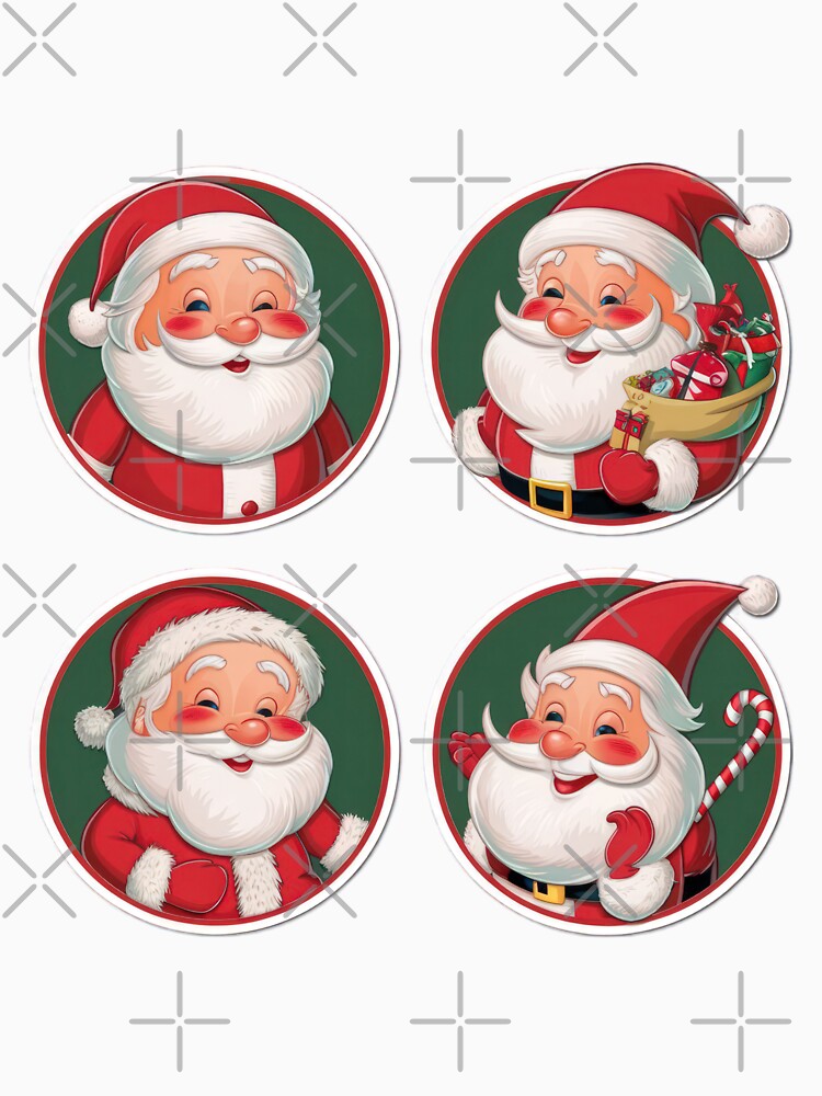 Christmas Funny Cute Santa Claus,Holiday Pattern,Christmas Pattern by Expressions-Sel