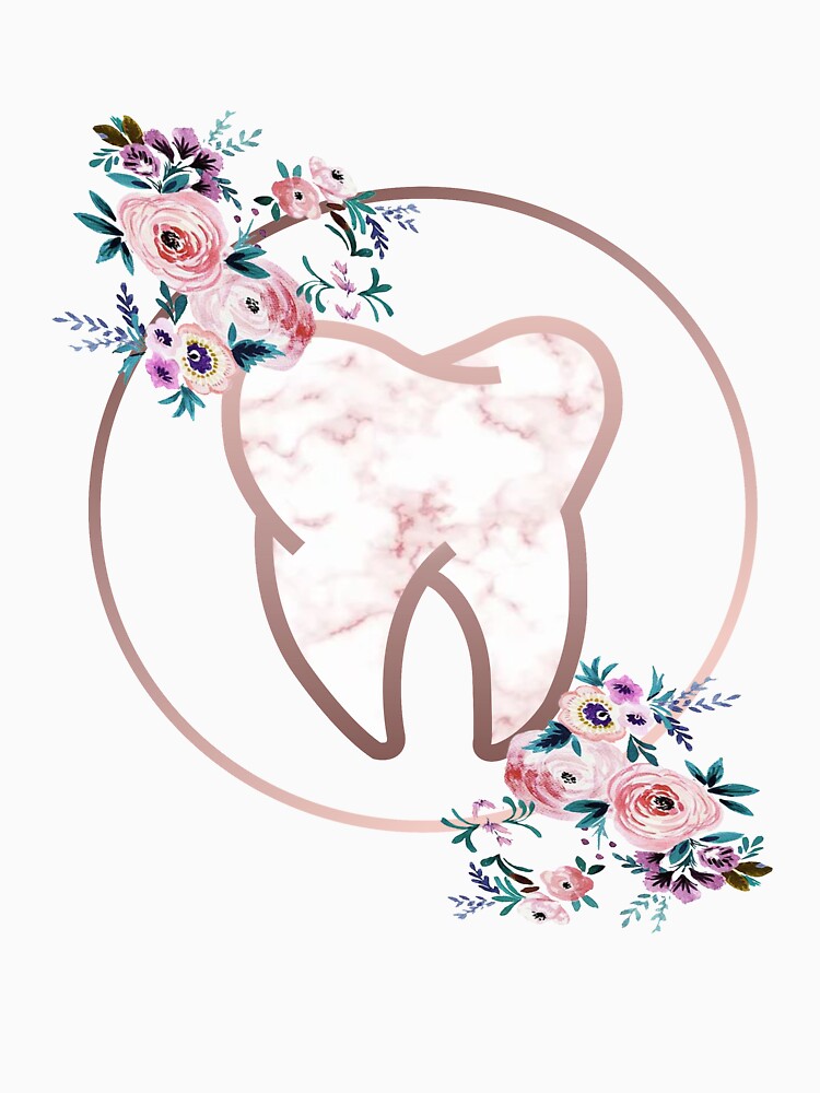 Dental Diva Dentist/Dental assistant Tooth Floral Logo by einora88