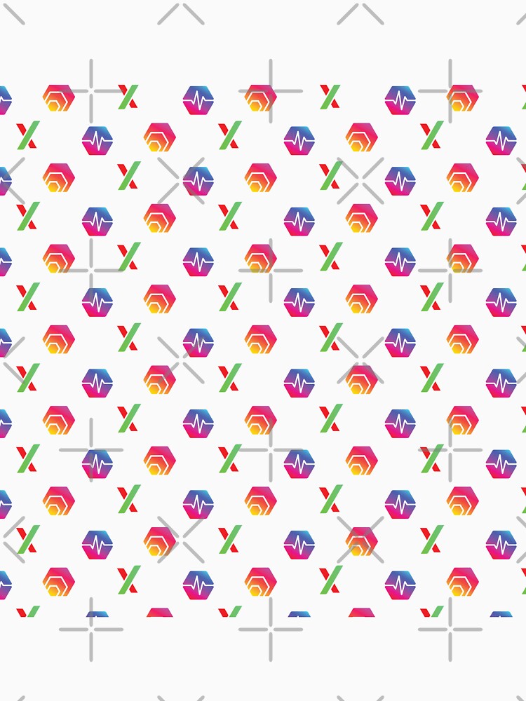 Hex, Pulsechain and PulseX Crypto pattern (Version 1 on Black) by OnlyHexFans