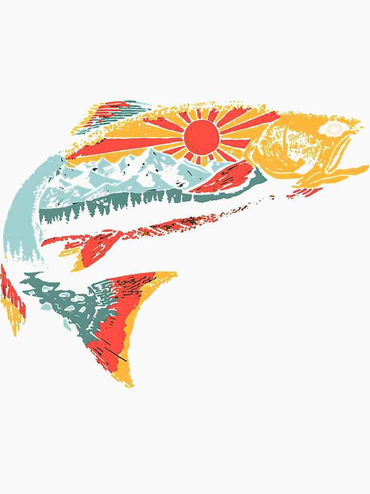 Trout Outdoor Illustration Series by YesterDayCheck