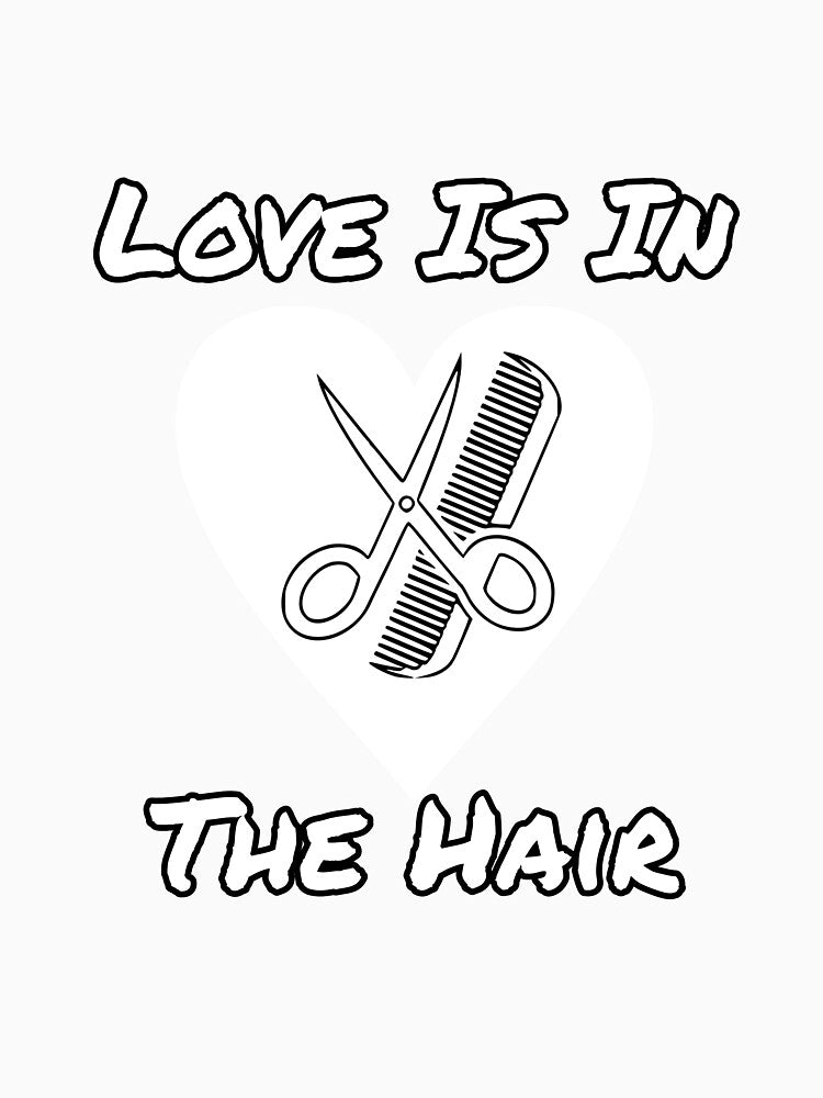 Love Is In the Hair Scissors Comb Design by Angela Mello