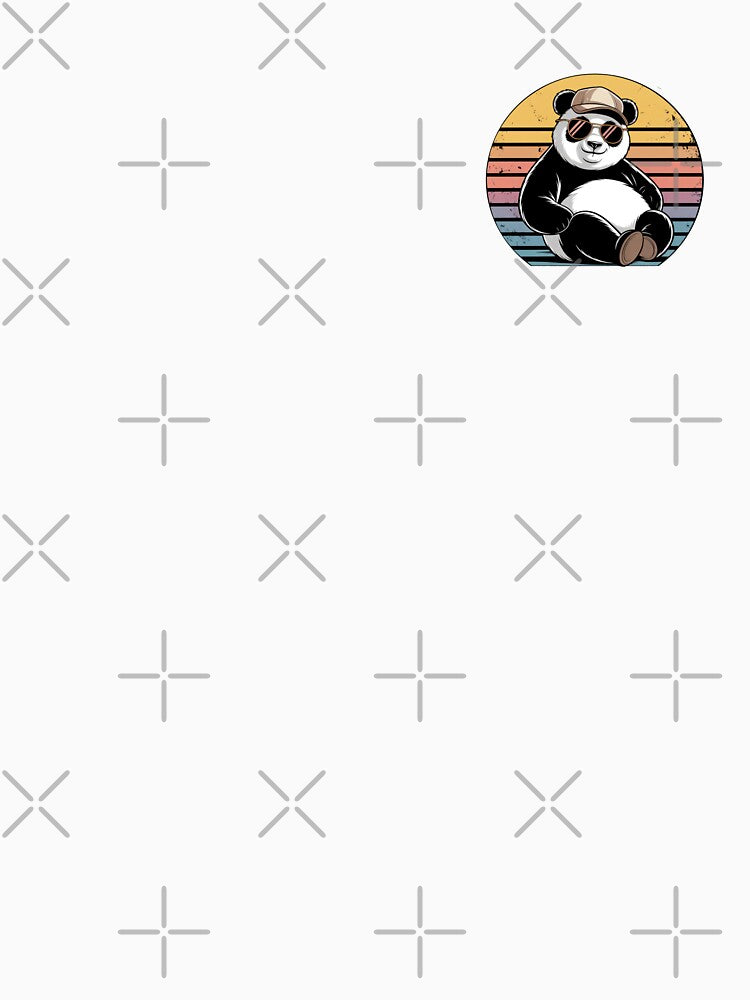 Cool Panda with Sunglasses – Retro Vintage Panda T-Shirt Design by Biedroneczka