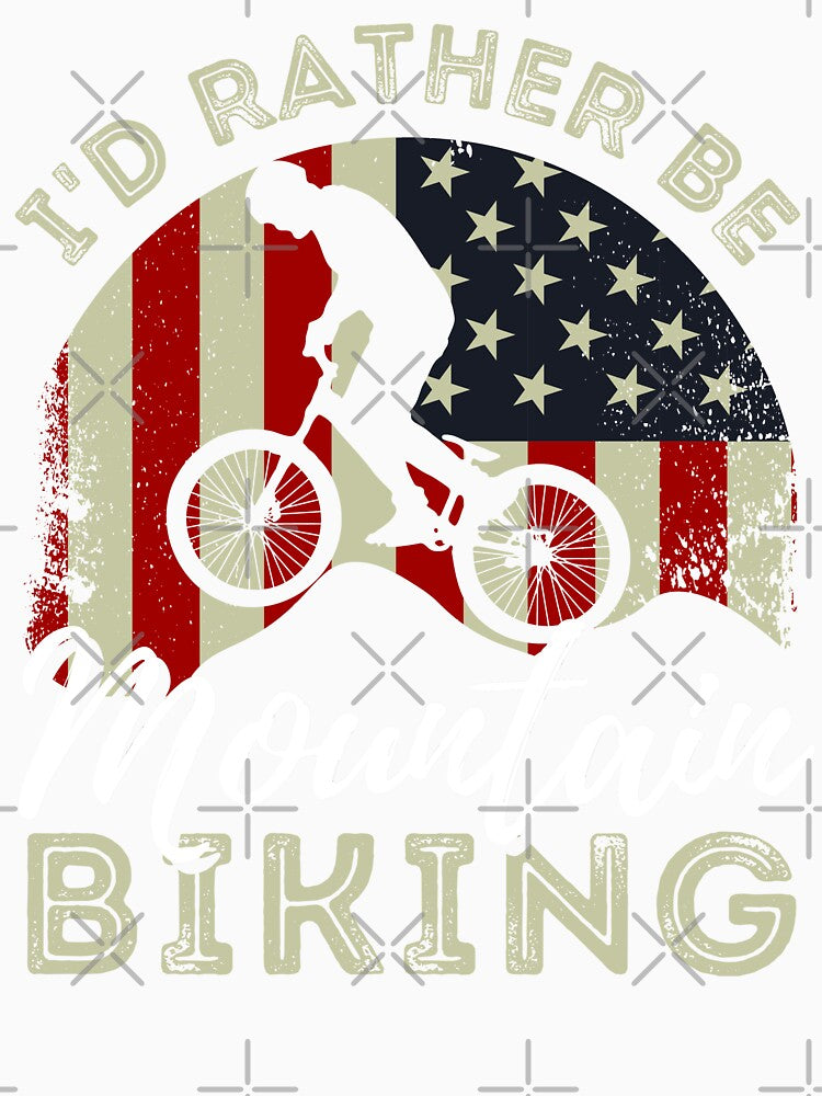 Mountain Biking Vintage American Flag by retrodesigner14