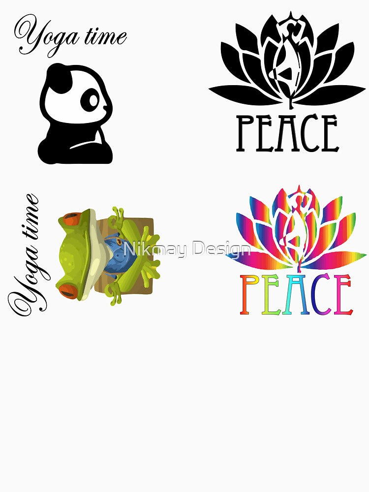 Yoga and meditation practice sticker bundle by Nikmay Design