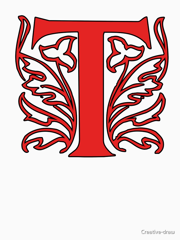 Initial monogram T by Creative-draw