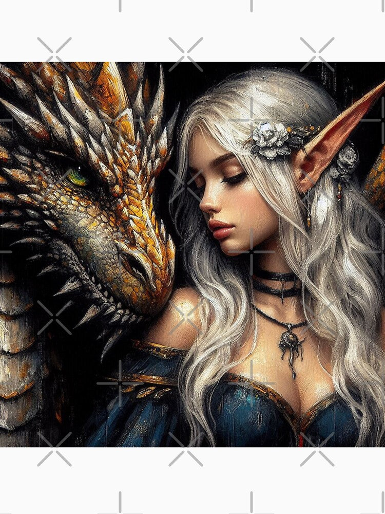 An Elf And Her Dragon by Paragon-Art