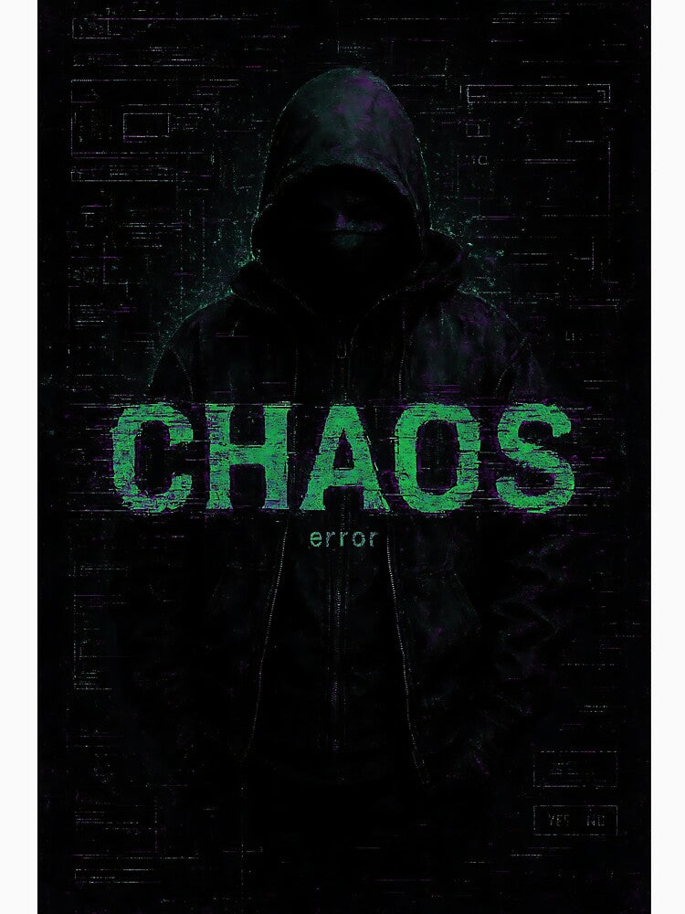 Chaos Cyber Grunge Glitch Aesthetic - Toxic Green and Purple Gothic Streetwear by iwzzuel